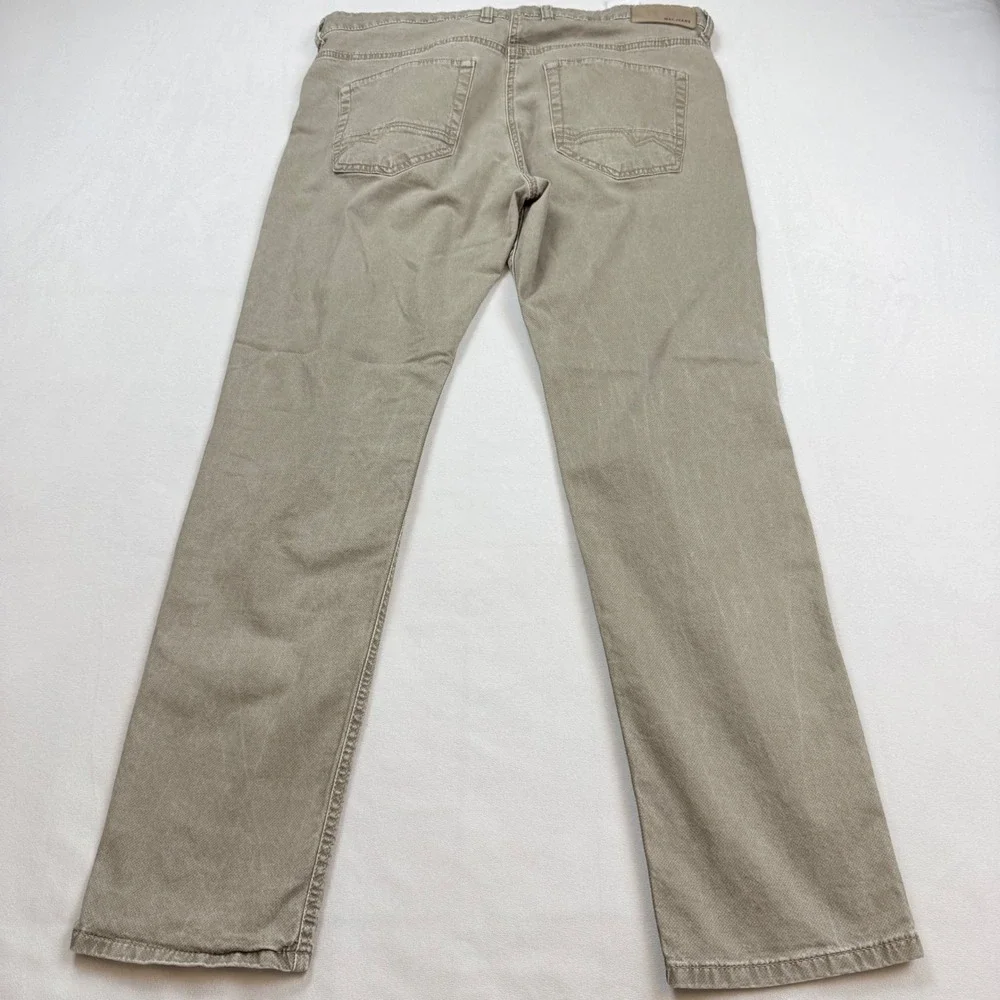 MAC Jeans Arne Pipe Mens 38x32 Slim Fit Pants Olive Taupe German Designed EUC‎